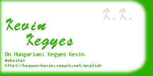 kevin kegyes business card